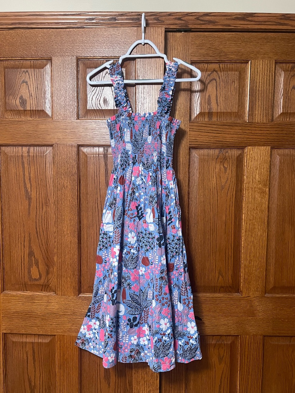 Kate Spade Garden Posy Smocked Midi Dress -Size XS